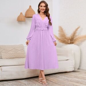 Elegant Lavender Maxi Dress